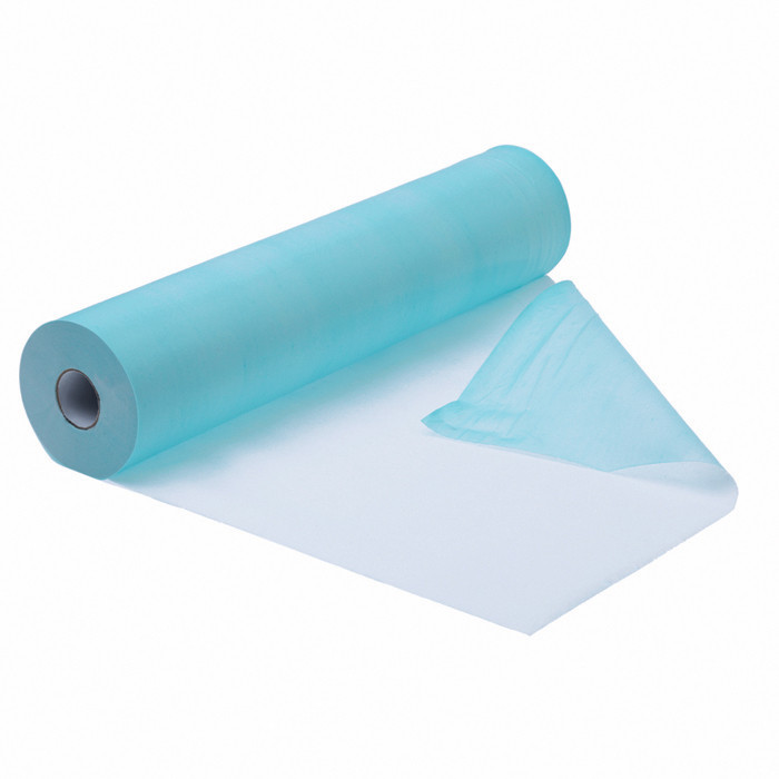 DRAP EXAM PLAST 50X38 2P BLEU