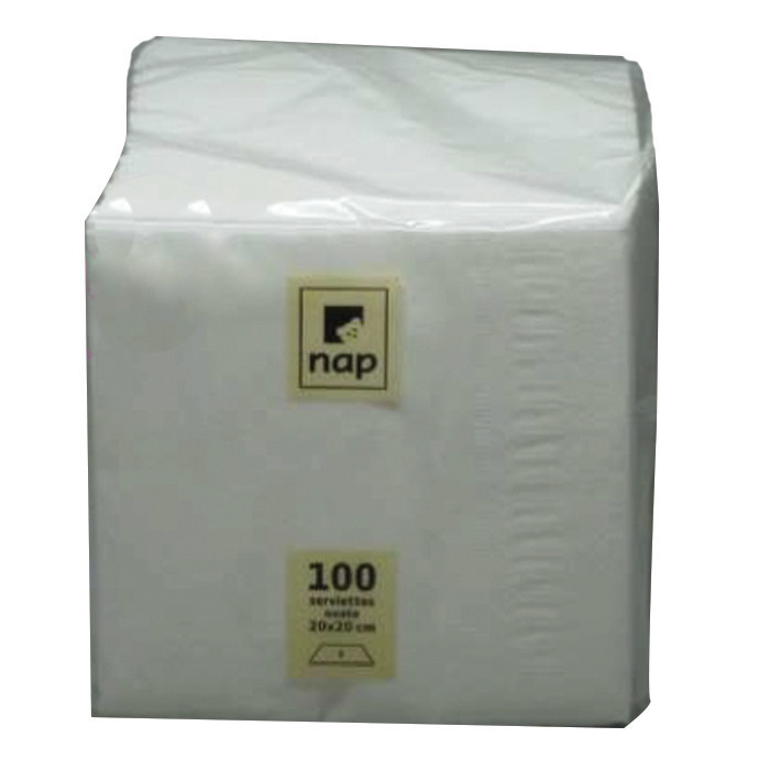 SERV 2P 20X20 BLANC X100