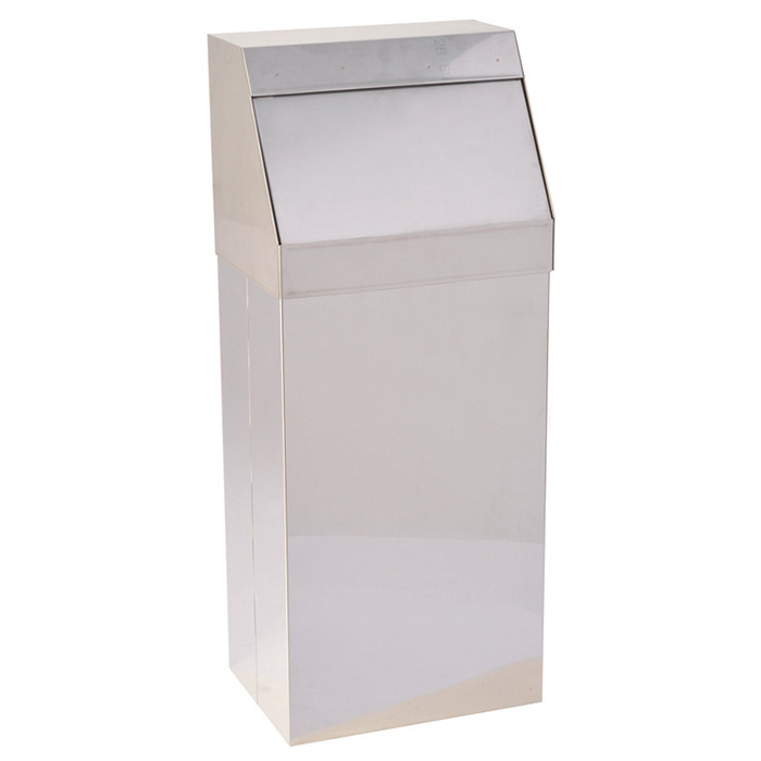 POUB 50L COUV PUSH INOX BRIL MEDIAL