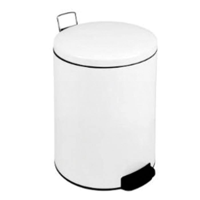 POUB PEDALE + 5L METAL BLC