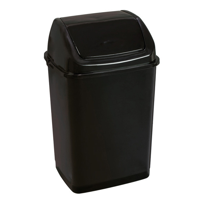 POUB PLAST 35L COUV BASC NOIR