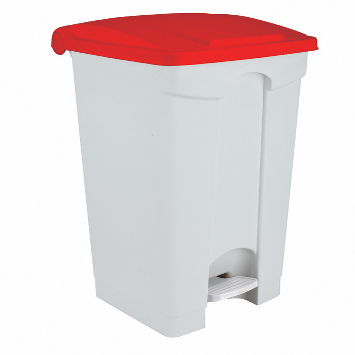 POUB PEDALE PLAST 45L BLC/RGE