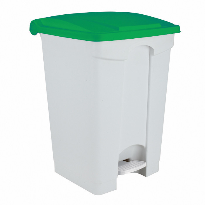 POUB PEDALE PLAST 45L BLC/VERT