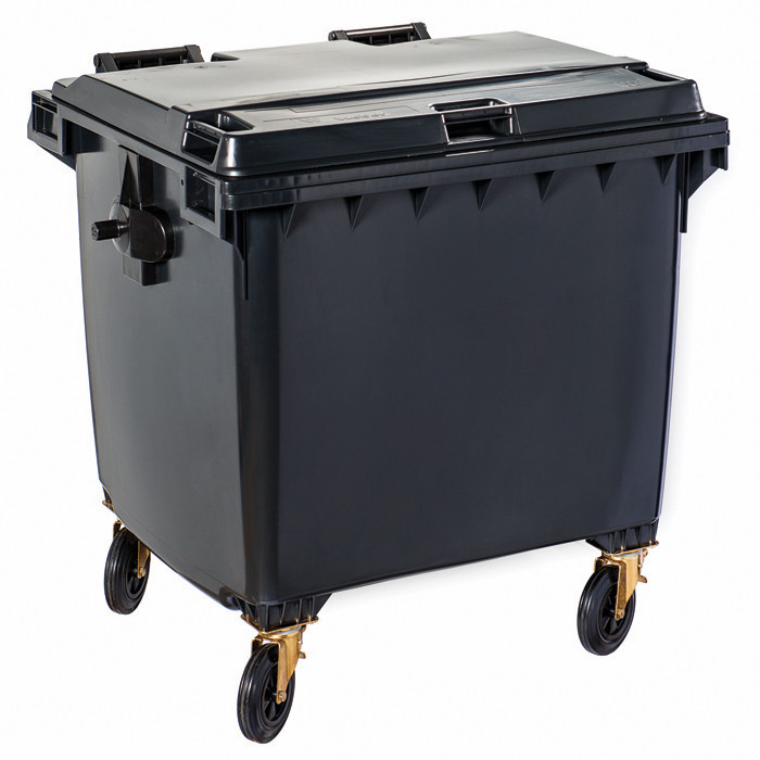 CONTENEUR 1100L GRIS S/ BARRE