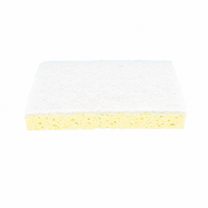 TAMPON EPONGE BLC/JAUNE 13X9CM