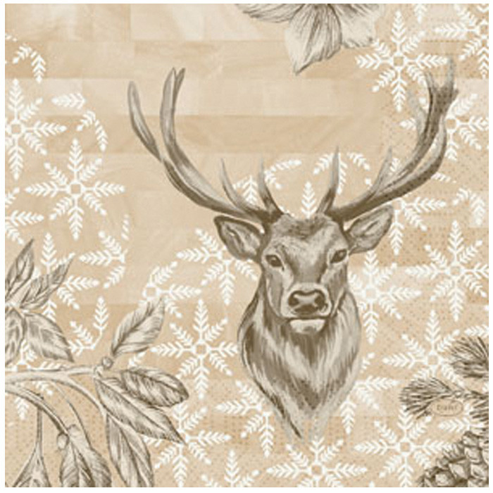 SERV 3P 33X33 WILD DEER X250