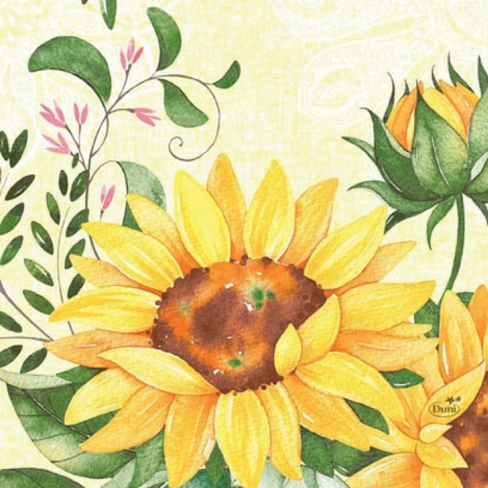 SERV 3P 33X33 SUNFLOWER X50